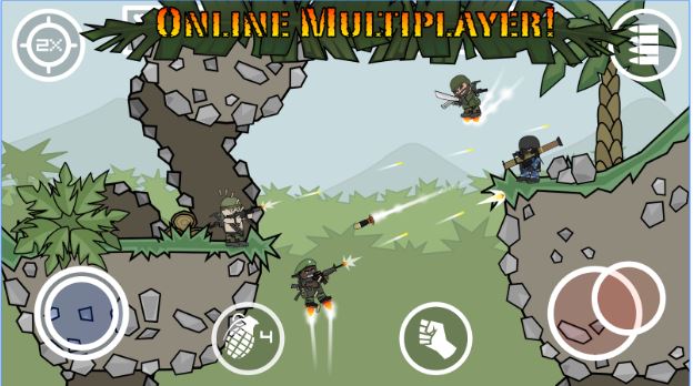Download Doodle Army 2 Mini Militia v 3.0.136 Mod Apk (Health UL) (2)