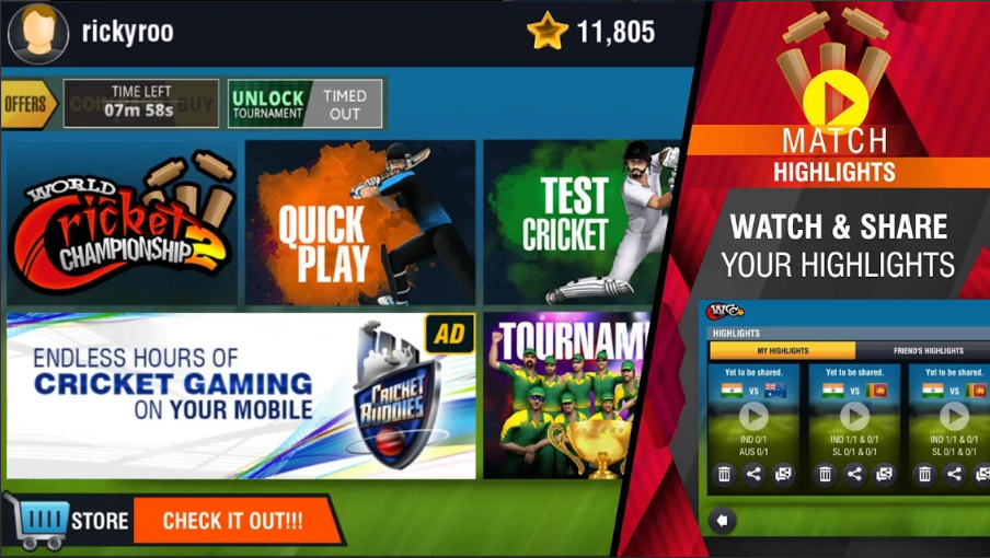 Download World Cricket Championship 2 Mod Apk v 2.7.8 [Unlimited Money]